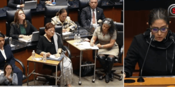 La senadora de Moviemento Ciudadano Alejandra Barrales cuestiona a Ernestina Godoy por su futuro en la Fiscalía General
