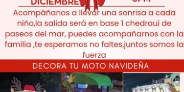Mototaxistas organizan gran caravana para repartir juguetes en colonias de Cancún