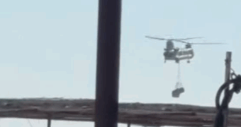 Despliegue aéreo y terrestre en la frontera de Mexicali