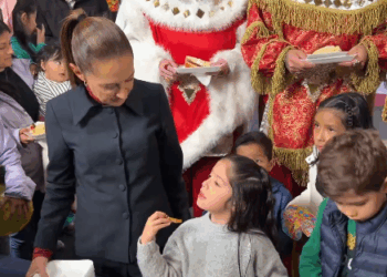 Las niñas y niños protagonizan un tierno encuentro con la Presidenta en Palacio Nacional