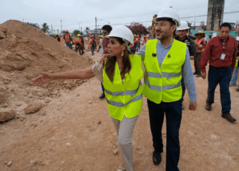 Mara Lezama supervisa el avance histórico del nuevo Hospital General del ISSSTE en Chetumal