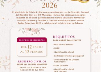¡Formaliza tu unión! Invitan a las Bodas Colectivas 2026 en Othón P. Blanco