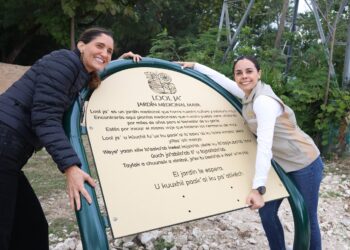 "Ana Paty Peralta supervisa la creación del nuevo Jardín Medicinal Maya"