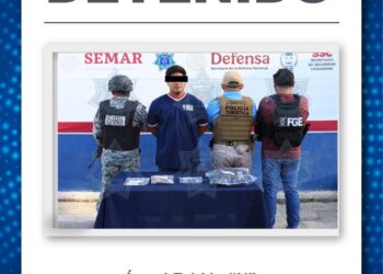 Detienen a joven durante el operativo Blindaje Cancún con diversas drogas