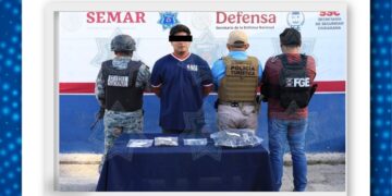 Detienen a joven durante el operativo Blindaje Cancún con diversas drogas