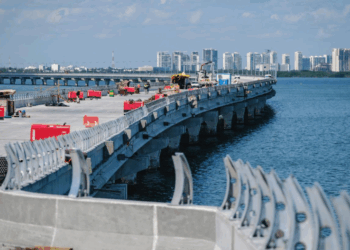 El Puente Vehicular Nichupté logra unión total y alcanza el 94.2% de avance