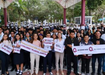 Mara Lezama fortalece la infraestructura educativa en Cancún con nuevo domo tras 15 años