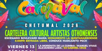 "Más de 30 artistas brillarán en el Carnaval de Chetumal 2026"