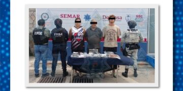 Operativo Blindaje Cancún logra la captura de tres presuntos distribuidores de droga