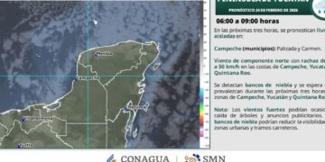 Pronóstico del clima en Quintana Roo: se esperan vientos fuertes y ambiente fresco este martes
