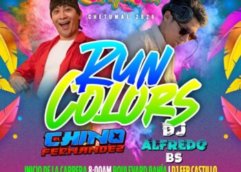 Todo listo para la divertida carrera de colores en Chetumal este Carnaval 2026