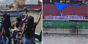 Brasil no es colonia: protestan contra dragado en la Amazonía y toman carguero de Cargill