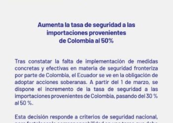 Tarifazo entre Ecuador y Colombia escala al 50 % en plena tensión comercial