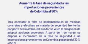 Tarifazo entre Ecuador y Colombia escala al 50 % en plena tensión comercial