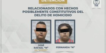 "Capturan a pareja por homicidio calificado tras riña vial en Villas Otoch Paraíso"
