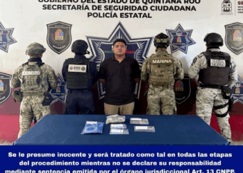 "Capturan a presunto implicado en delitos contra la salud durante el operativo Blindaje Cancún""Capturan a presunto implicado en delitos contra la salud durante el operativo Blindaje Cancún"