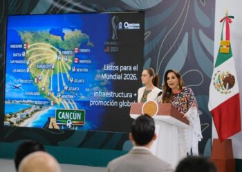 "Desde Cancún: así se vive la Mañanera con Sheinbaum"