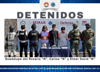 "Exitosa detención de tres personas durante el operativo Blindaje Cancún con narcóticos"