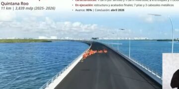 Se anuncia en «La Mañanera» la inauguración del Puente Nichupté para abril de 2026