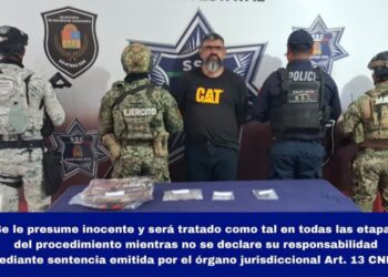 Capturan a sujeto con diversas dosis de sustancias prohibidas en operativo de narcomenudeo en Benito Juárez