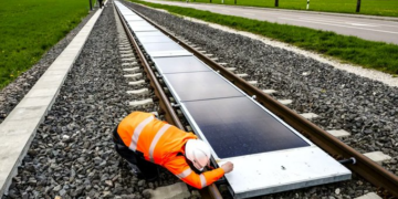 "El uso de energía solar ferroviaria en las vías de Suiza"