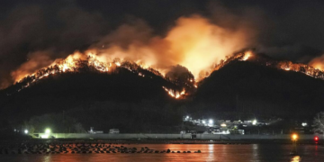 "Incendio forestal en Japón: evacúa a más de 2.500 residentes en Ōtsuchi"