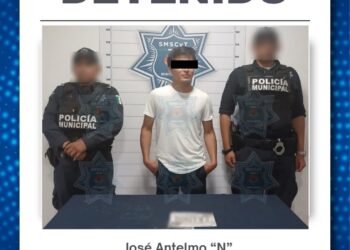"Operativo de la Policía Cancún logra detención por placa robada"
