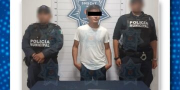 "Operativo de la Policía Cancún logra detención por placa robada"