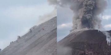 "Turistas ignoran alertas en Guatemala y terminan en un caótico escape volcánico"