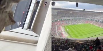 🚨🎥⚽VIDEO// Estadio Azteca presenta fallas: reportan hoyo en gradas rumbo al Mundial 2026