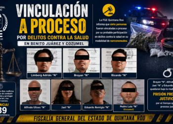 🚨 Fiscalía de Quintana Roo logra proceso contra 7 por narcomenudeo en Cancún y Cozumel