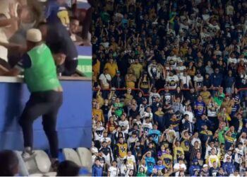 ⚽😡🎥VIDEO// ¡Escándalo en semifinal! Aficionado de Pumas agrede a seguidores de Pachuca