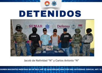 Autoridades policiacas aseguran a implicados en presunto narcomenudeo en Cancún