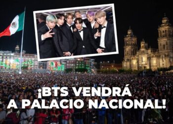 "BTS llega a Mexico en Palacio Nacional"
