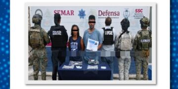 Blíndaje Cancún detiene a pareja por delitos contra la salud en la SM 77