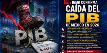 📉 Inegi confirma caída del PIB de México en 2026
