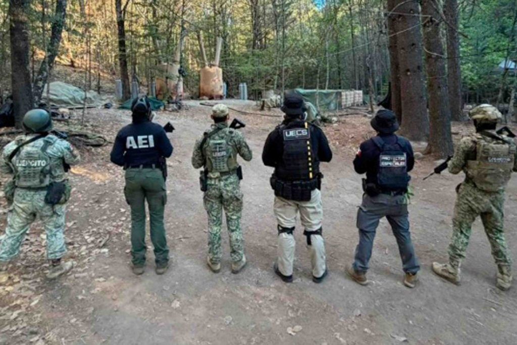 Una imagen de la zona donde se desmanteló un laboratorio en Chihuahua, en operación donde habrían participado agentes de la CIA de Estados Unidos (Foto de El Universal)