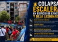 🚨 Colapsa escalera en edificio de Cancún y deja lesionada