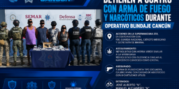 🚔 Operativo Blindaje Cancún deja cuatro detenidos armados