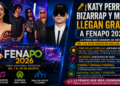 🎤 Katy Perry y Bizarrap llegan gratis a Fenapo 2026