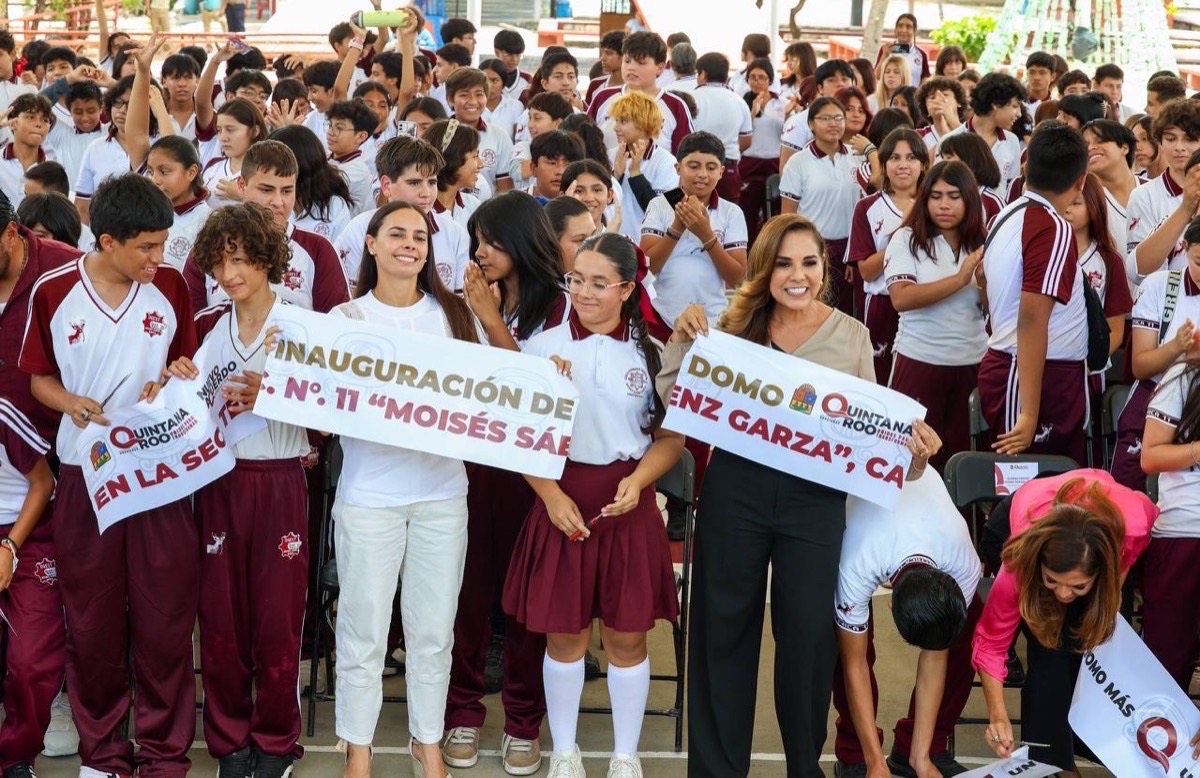 Inauguran domo en la Secundaria Técnica 11 de Cancún