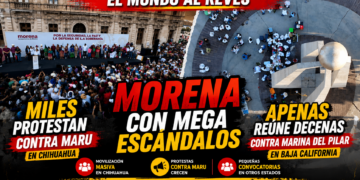 🔥 Morena con mega escándalos apenas reúne decenas; miles protestan contra Maru