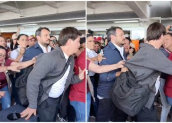 Reciben a hijo de AMLO con protestas y empujones en Chihuahua | Vídeo