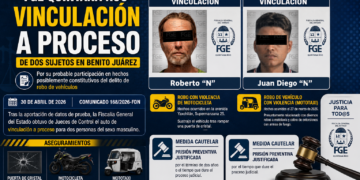 🚔⚖️ Vinculan a dos por robo de vehículos