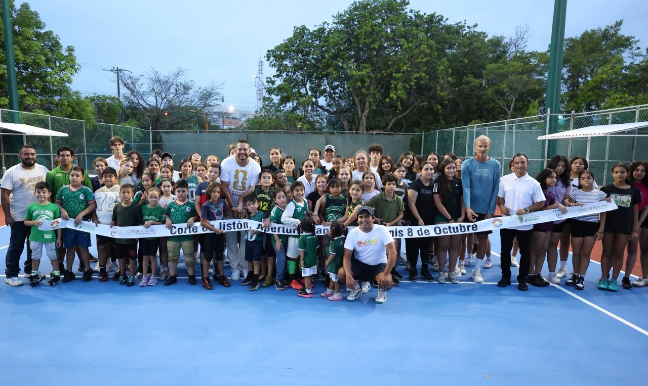 Rehabilitan cancha y abren escuela municipal de tenis