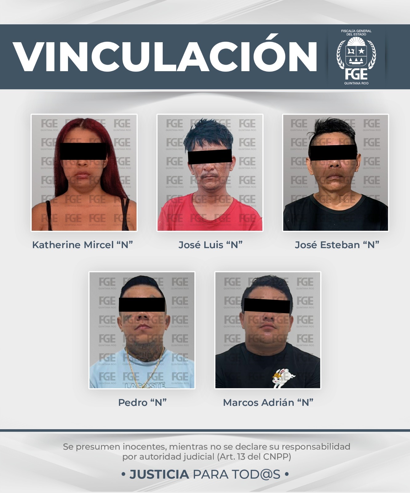 FGE vincula a proceso a 9 por narcomenudeo en Quintana Roo