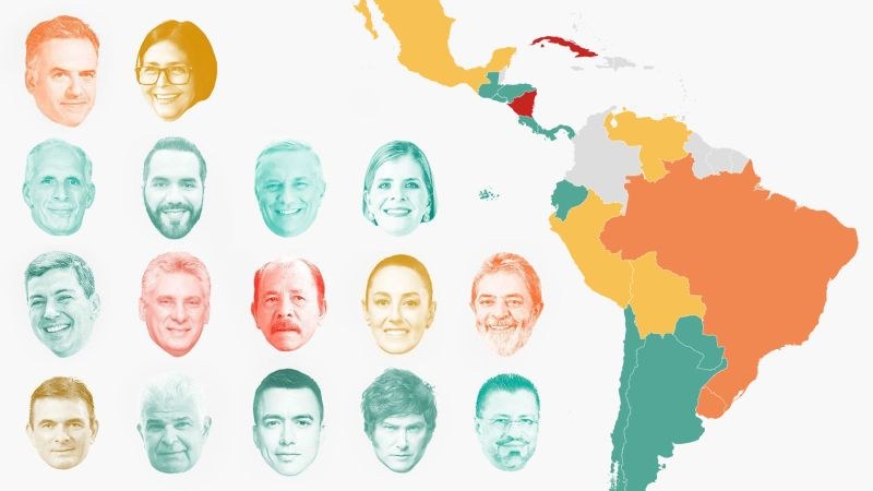 Mapa de afinidad de América Latina con Trump en 2026