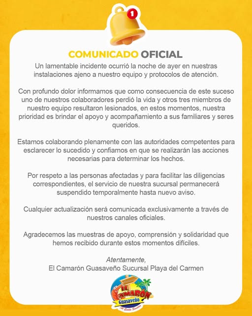 Cierre temporal de Camarón Guasaveño tras ataque armado