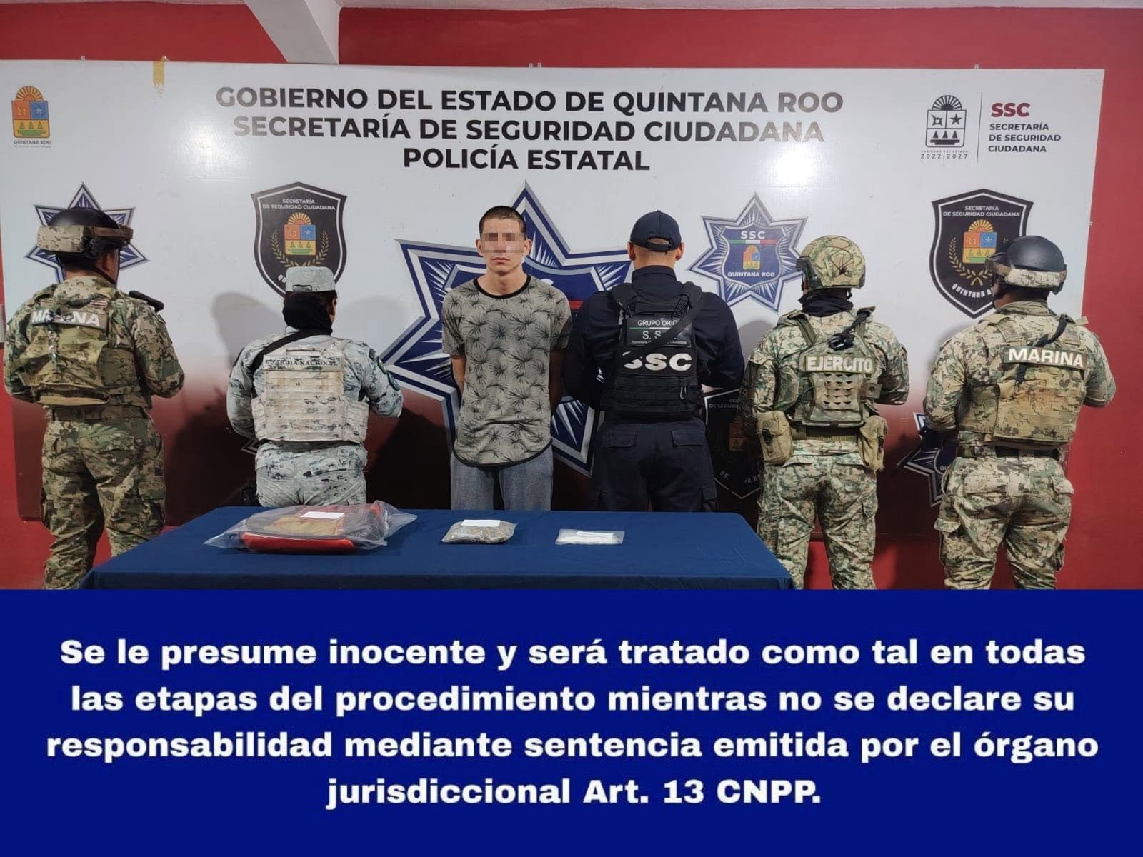 Detienen a presunto narcomenudista en Benito Juárez
