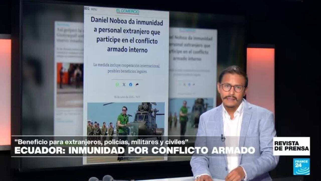 Ecuador otorga inmunidad a personal extranjero en conflicto armado